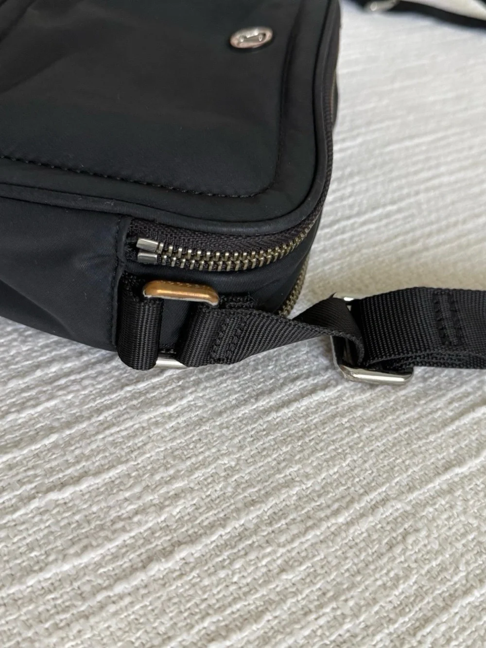 lululemon athletica Black Nylon Crossbody Bag